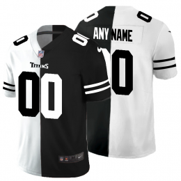 Tennessee Titans Custom Men's Black V White Peace Split Vapor Untouchable Limited NFL Jersey