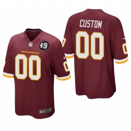 Washington Redskins Custom Men's Burgundy Bobby Mitchell Uniform Patch NFL Game Jersey Men's Black V White Peace Split Vapor Untouchable Limited NFL Jersey
