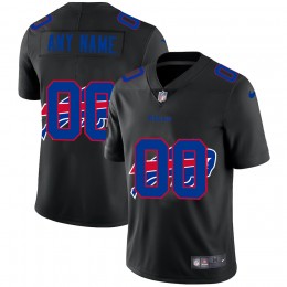 Buffalo Bills Custom Men's Team Logo Dual Overlap Limited NFL Jersey Black
