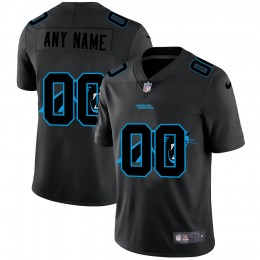 Carolina Panthers Custom Men's Team Logo Dual Overlap Limited NFL Jersey Black