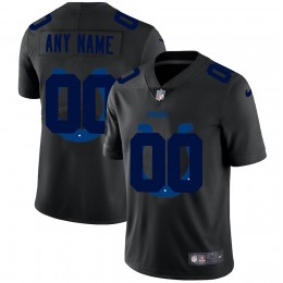 Indianapolis Colts Custom Men's Team Logo Dual Overlap Limited NFL Jersey Black