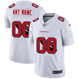 Arizona Cardinals Custom White Men's Team Logo Dual Overlap Limited NFL Jersey