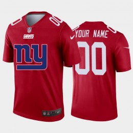 New York Giants Custom Red Men's Big Team Logo Vapor Limited NFL Jersey