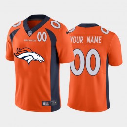 Denver Broncos Orange Custom Men's Big Team Logo Player Vapor Limited NFL Jersey