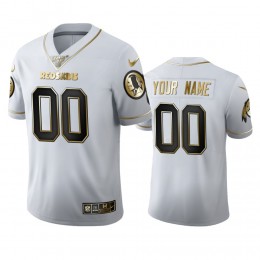 Washington Redskins Custom Men's White Golden Edition Vapor Limited NFL 100 Jersey