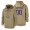 Minnesota Vikings Custom Tan 2019 Salute To Service Name & Number Sideline Therma Pullover Hoodie