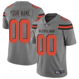 Cleveland Browns Customized Gray Men's Stitched NFL Limited Inverted Legend Jersey