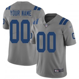 Indianapolis Colts Customized Gray Men's Stitched NFL Limited Inverted Legend Jersey