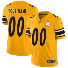 Pittsburgh Steelers Customized Gold Men's Stitched NFL Limited Inverted Legend Jersey