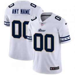 Los Angeles Rams Custom White Team Logo Vapor Limited NFL Jersey