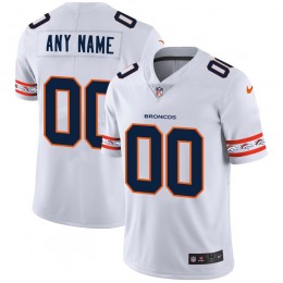 Denver Broncos Custom White Team Logo Vapor Limited NFL Jersey