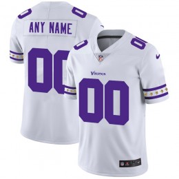 Minnesota Vikings Custom White Team Logo Vapor Limited NFL Jersey