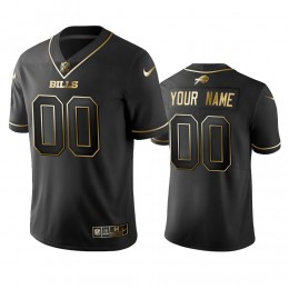Bills Custom Black Golden Limited Edition Stitched NFL Jersey