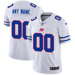 New York Giants Custom White Team Logo Vapor Limited NFL Jersey