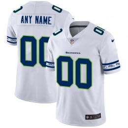 Seattle Seahawks Custom White Team Logo Vapor Limited NFL Jersey