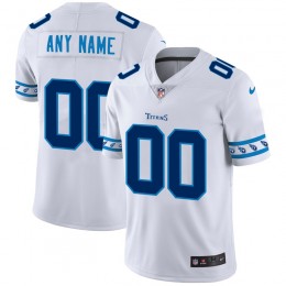 Tennessee Titans Custom White Team Logo Vapor Limited NFL Jersey
