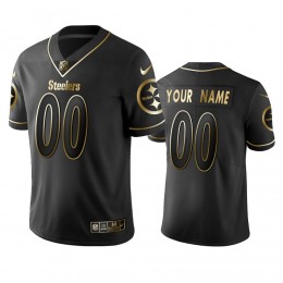 Steelers Custom Black Golden Limited Edition Stitched NFL Jersey