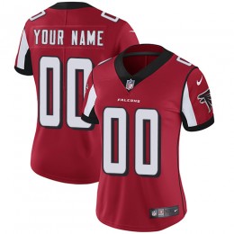 Atlanta Falcons Customized Red Team Color Stitched Vapor Untouchable Limited Women's NFL Jersey