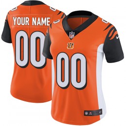 Cincinnati Bengals Customized Orange Alternate Stitched Vapor Untouchable Limited Women's NFL Jersey