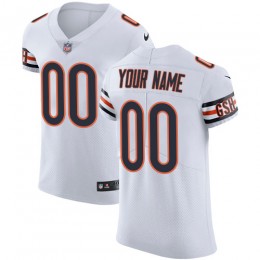 Chicago Bears Customized White Stitched Vapor Untouchable Elite Men's NFL Jersey