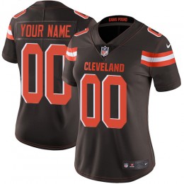 Cleveland Browns Customized Brown Team Color Stitched Vapor Untouchable Limited Women's NFL Jersey