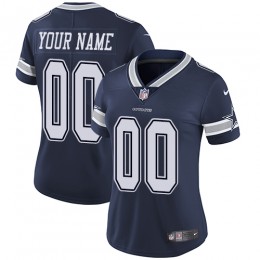 Dallas Cowboys Customized Navy Blue Team Color Stitched Vapor Untouchable Limited Women's NFL Jersey