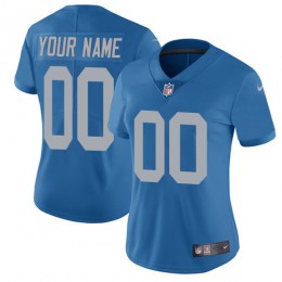 Detroit Lions Customized Blue Alternate Stitched Vapor Untouchable Limited Women's NFL Jersey