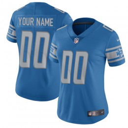 Detroit Lions Customized Blue Team Color Stitched Vapor Untouchable Limited Women's NFL Jersey