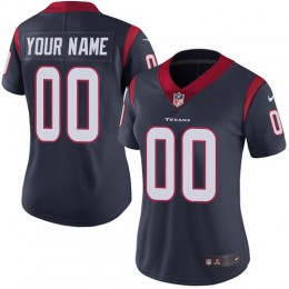 Houston Texans Customized Navy Blue Team Color Stitched Vapor Untouchable Limited Women's NFL Jersey