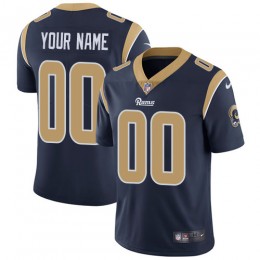 Los Angeles Rams Customized Navy Blue Team Color Stitched Vapor Untouchable Limited Men's NFL Jersey