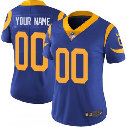 Los Angeles Rams Customized Royal Blue Alternate Stitched Vapor Untouchable Limited Women's NFL Jersey