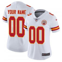 Kansas City Chiefs Customized White Stitched Vapor Untouchable Limited Women's NFL Jersey