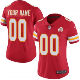Kansas City Chiefs Customized Red Team Color Stitched Vapor Untouchable Limited Women's NFL Jersey