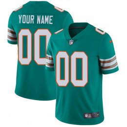 Miami Dolphins Customized Aqua Green Alternate Stitched Vapor Untouchable Limited Youth NFL Jersey