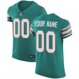 Miami Dolphins Customized Aqua Green Alternate Stitched Vapor Untouchable Elite Men's NFL Jersey
