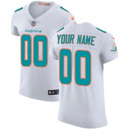 Miami Dolphins Customized White Stitched Vapor Untouchable Elite Men's NFL Jersey