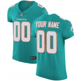 Miami Dolphins Customized Aqua Green Team Color Stitched Vapor Untouchable Elite Men's NFL Jersey