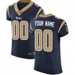 Los Angeles Rams Customized Navy Blue Team Color Stitched Vapor Untouchable Elite Men's NFL Jersey