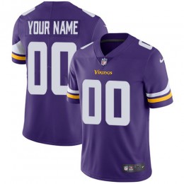 Minnesota Vikings Customized Purple Team Color Stitched Vapor Untouchable Limited Men's NFL Jersey