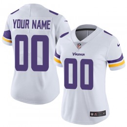 Minnesota Vikings Customized White Stitched Vapor Untouchable Limited Women's NFL Jersey