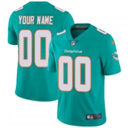 Miami Dolphins Customized Aqua Green Team Color Stitched Vapor Untouchable Limited Men's NFL Jersey