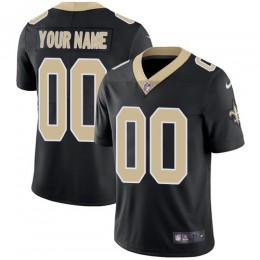 New Orleans Saints Customized Black Team Color Stitched Vapor Untouchable Limited Youth NFL Jersey