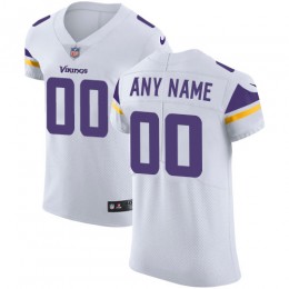 Minnesota Vikings Customized White Stitched Vapor Untouchable Elite Men's NFL Jersey