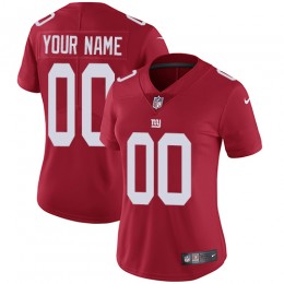 New York Giants Customized Red Alternate Stitched Vapor Untouchable Limited Women's NFL Jersey