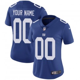 New York Giants Customized Royal Blue Team Color Stitched Vapor Untouchable Limited Women's NFL Jersey