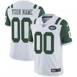 New York Jets Customized White Stitched Vapor Untouchable Limited Youth NFL Jersey