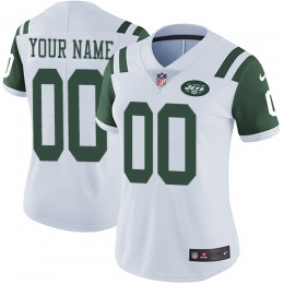 New York Jets Customized White Stitched Vapor Untouchable Limited Women's NFL Jersey