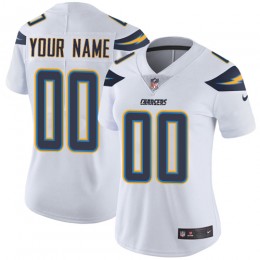 Los Angeles Chargers Customized White Stitched Vapor Untouchable Limited Women's NFL Jersey