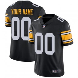 Pittsburgh Steelers Customized Black Alternate Stitched Vapor Untouchable Limited Men's NFL Jersey
