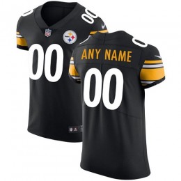 Pittsburgh Steelers Customized Black Team Color Stitched Vapor Untouchable Elite Men's NFL Jersey